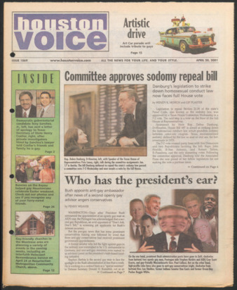 Houston Voice, No. 1069, April 20, 2001