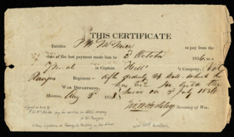 Pay certificate to P. W. McNeice