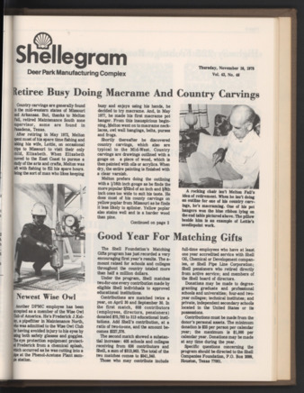 Shellegram, Vol. 43, No. 46, November 16, 1978
