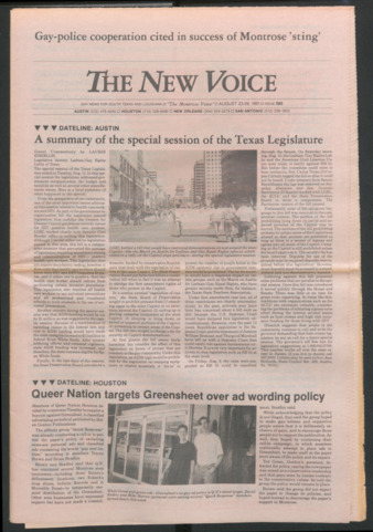 The New Voice, No. 565, August 23-29, 1991