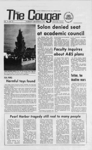 The Daily Cougar. Vol. 39, No. 52, December 7, 1972.