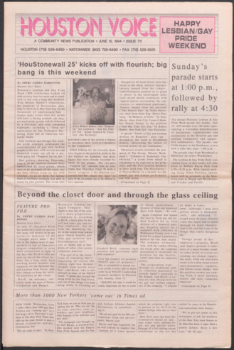 Houston Voice, No. 711, June 10, 1994