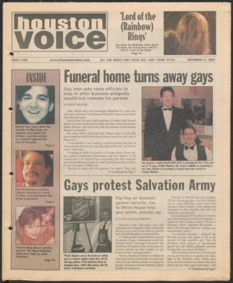 Houston Voice, No. 1104, December 21, 2001