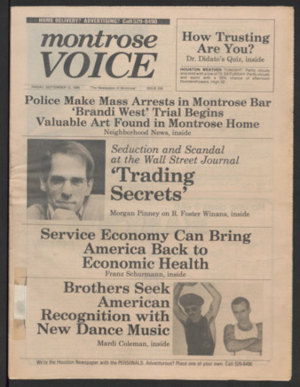 Montrose Voice, No. 306, September 12, 1986