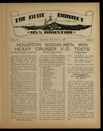 The Blue Bonnet, Vol. 3, No. 10, March 14, 1936