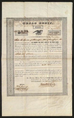 First Texas scrip no. 392