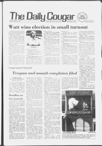 The Daily Cougar. Vol. 45, No. [103], March 2, 1979.