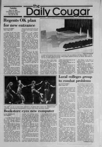 The Daily Cougar. Vol. 50, No. 98, April 10, 1984.