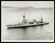 USS Houston (CA-30) passing Diamond Head