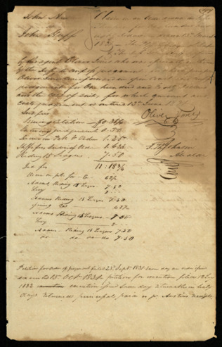 Court document for two separate cases involving debt