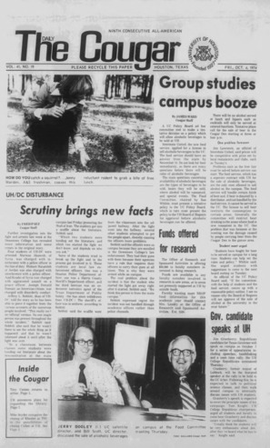 The Daily Cougar. Vol. 41, No. 19, October 4, 1974.