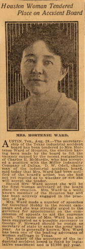 Houston Woman Tendered Place on Accident Board