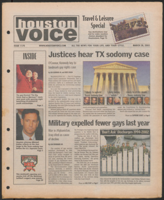 Houston Voice, No. 1170, March 28, 2003