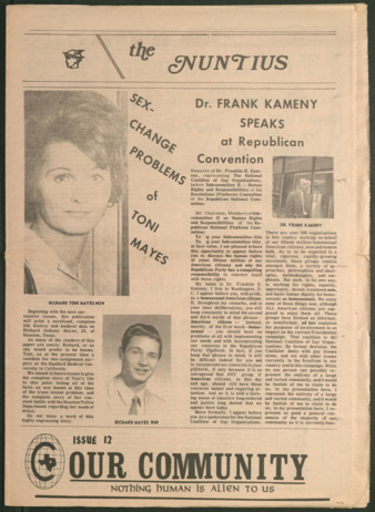 The Nuntius & Our Community, Vol. 3, No. 9, September 1972