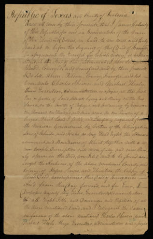 Deed transfer to Charles Shearn and Michael Glealy