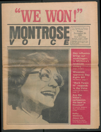 Montrose Voice, No. 56, November 20, 1981
