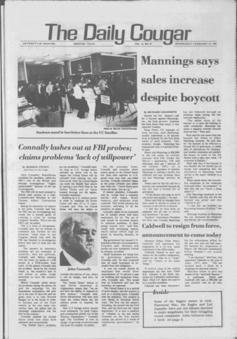 The Daily Cougar. Vol. 46, No. [90], February 13, 1980.