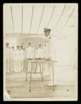 Admiral Thomas Hart presenting Asiatic Fleet belts to boxers