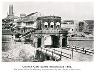 Church Gate partly demolished 1863