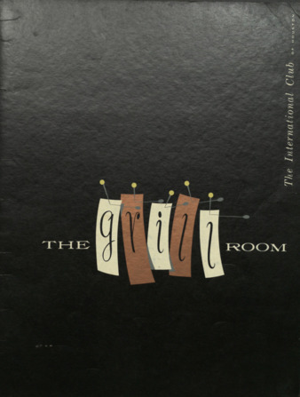 Grill Room menu