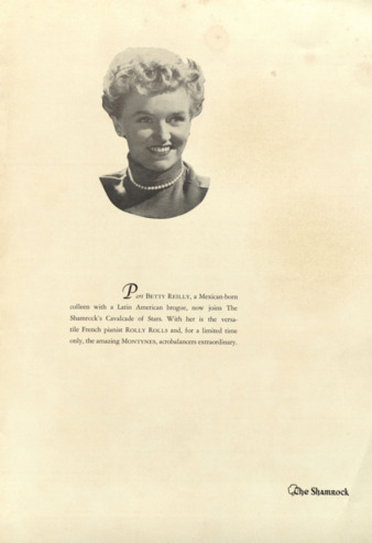 The Shamrock Hotel menu, January 8, 1953