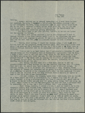 Letter from Capt. O. C. McDavid to Inez McDavid, 1944 May 1