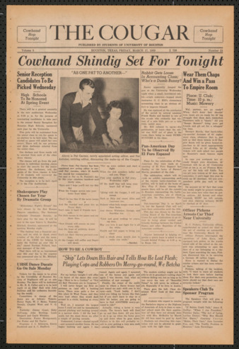 The Cougar, Vol. 5, No. 21, March 17, 1939