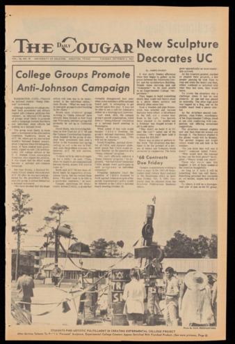 The Daily Cougar. Vol. 34, No. 10, October 3, 1967.