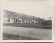 Row of damaged houses