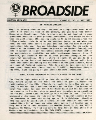 Broadside, Vol. 13, No. 4, May 1982