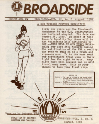 Broadside-Herizons Coalition, August 1981