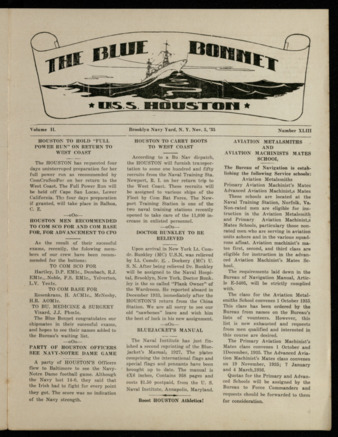 The Blue Bonnet, Vol. 2, No. 43, November 5, 1935