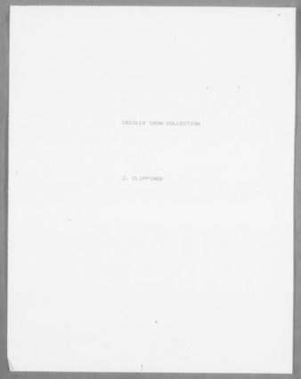 Cecille Crow Clippings