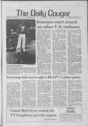 The Daily Cougar. Vol. 46, No. 55, November 12, 1979.