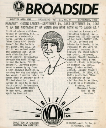 Broadside-Herizons Coalition, September 1980