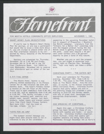 Homefront, November 1, 1985