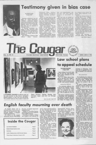 The Daily Cougar. Vol. 42, No. 56, January 21, 1976.