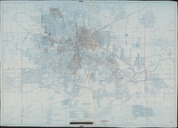 Houston, Texas, Town plan with superimposed information