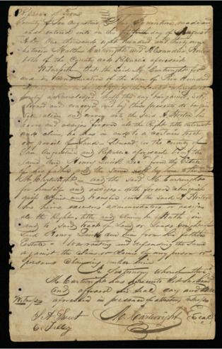 Sale receipt to Alexandria Horton for a parcel of land
