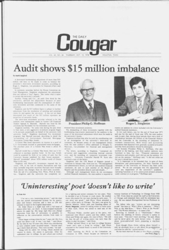 The Daily Cougar. Vol. 45, No. 34, October 12, 1978.
