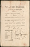Certificate of Examination, V. Nora Allen