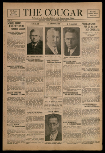 The Cougar, Vol. 4, No. 12, May, 27, 1931