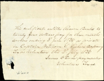 Pay certificate for Reason Banks