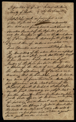 Probate Court receipt for a bond of $5000