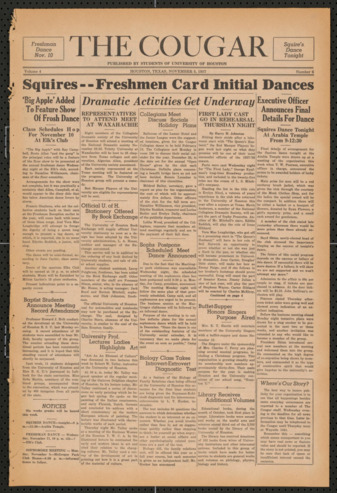 The Cougar, Vol. 4, No. 6, November 5, 1937