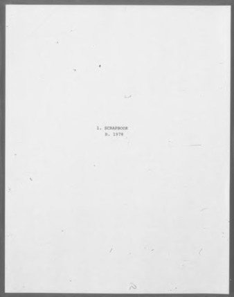 Bert L. Long, Jr. Scrapbook, 1978