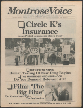 Montrose Voice, No. 407, August 12, 1988