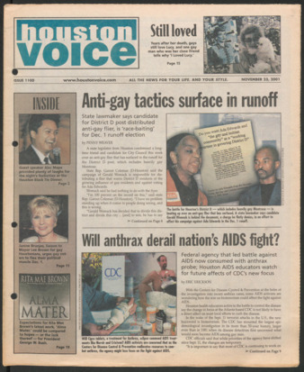 Houston Voice, No. 1100, November 23, 2001