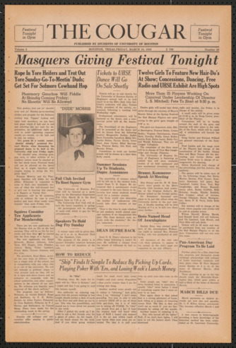 The Cougar, Vol. 5, No. 20, March 10, 1939