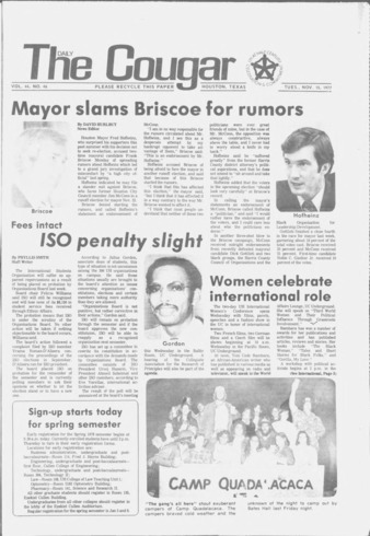 The Daily Cougar. Vol. 44, No. 46, November 15, 1977.